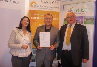 (l-r) Antonia Striewski, DIN CERTCO sales executive, David MacKinnon, Cullens business development director and Gordon Thompson, ORG technical officer for the REA